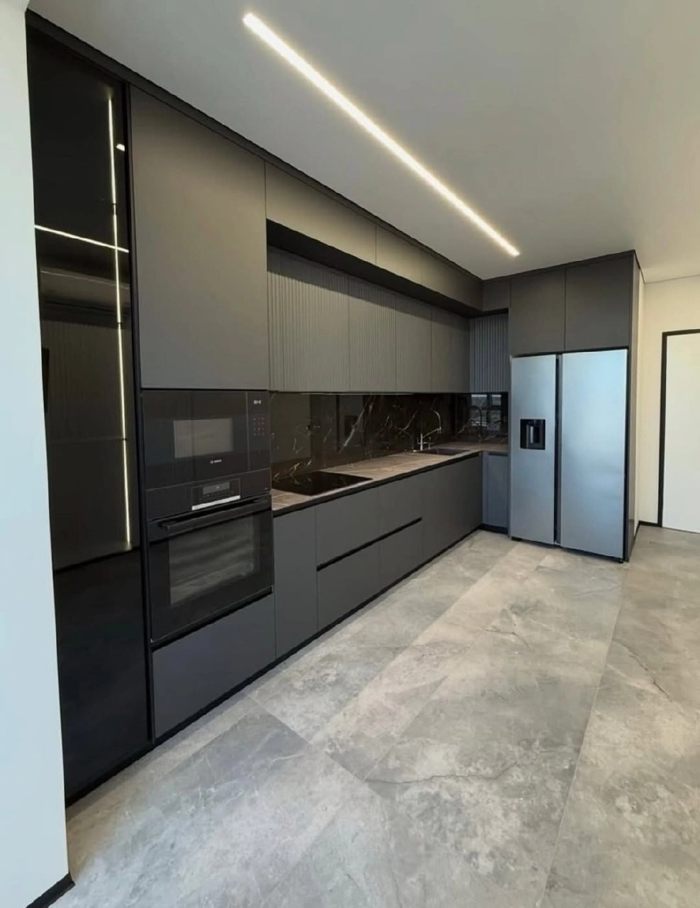 Tustin kitchen remodel with flat panel cabinets