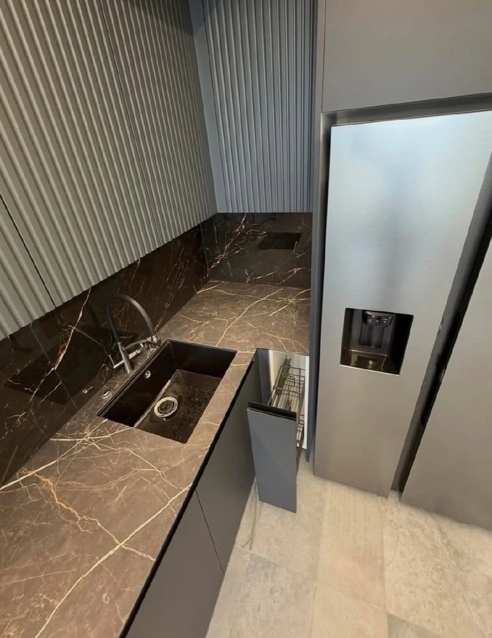 kitchen remodel Tustin custom storage and sink area