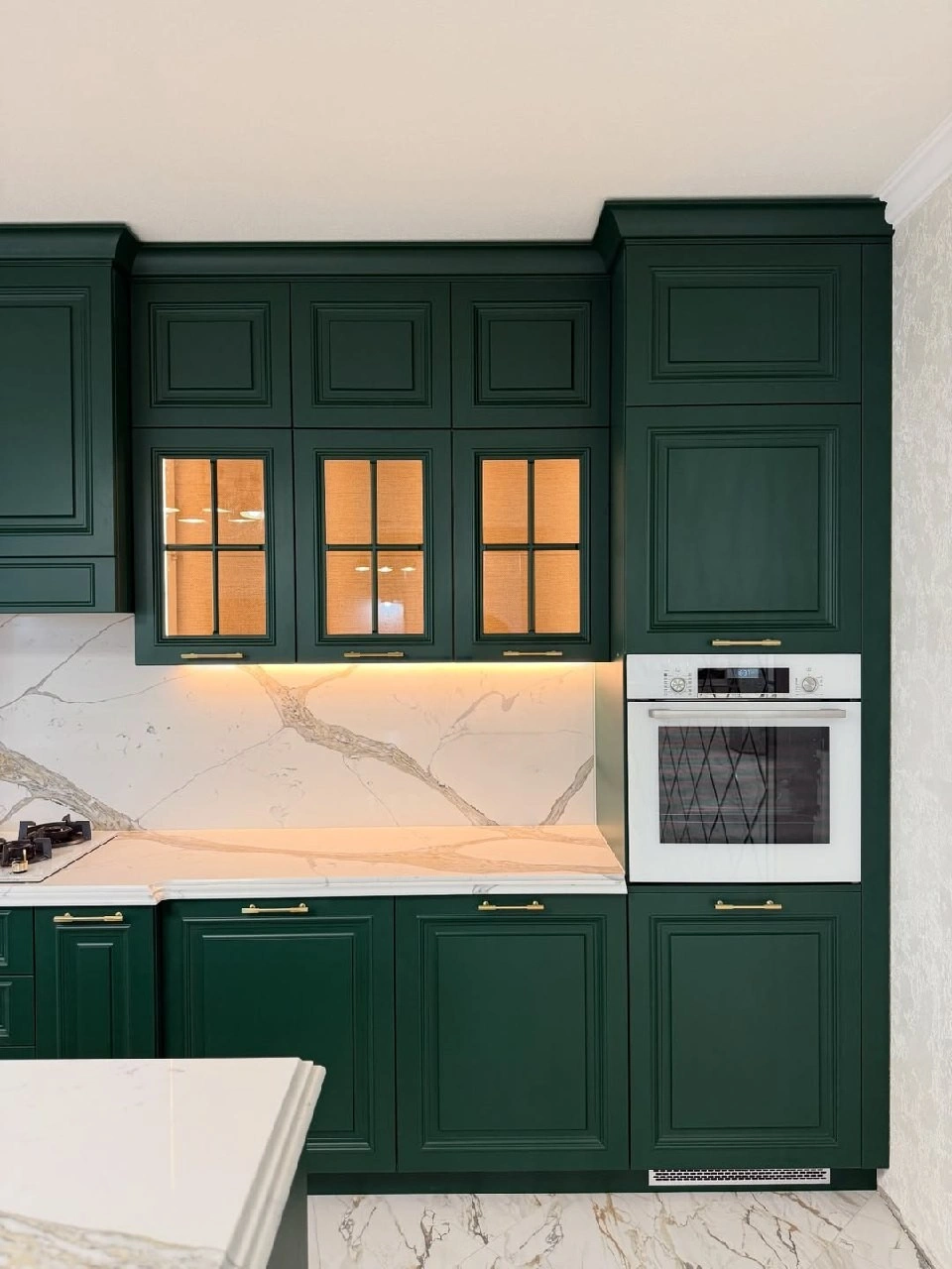 kitchen remodel Irvine green custom cabinets