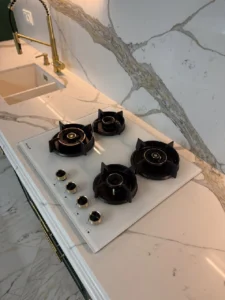 kitchen remodel Irvine waterfall countertop detail