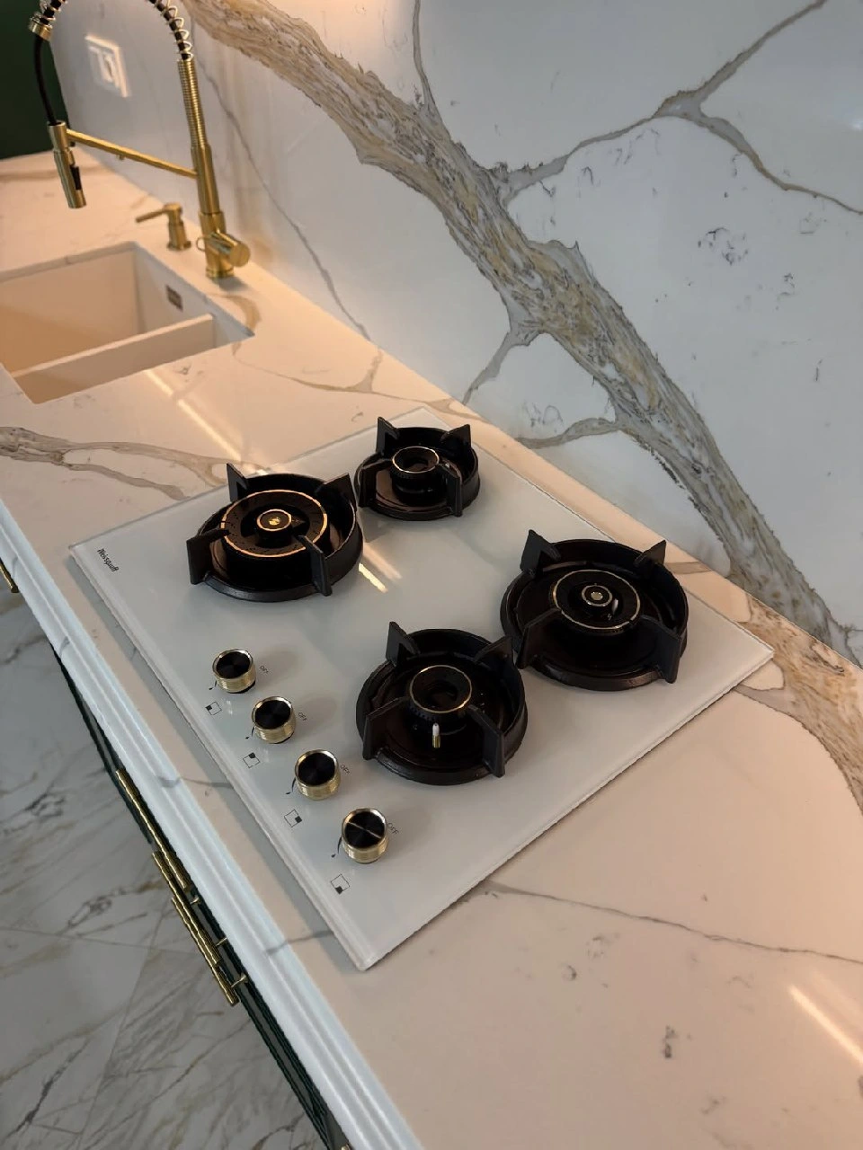 kitchen remodel Irvine waterfall countertop detail