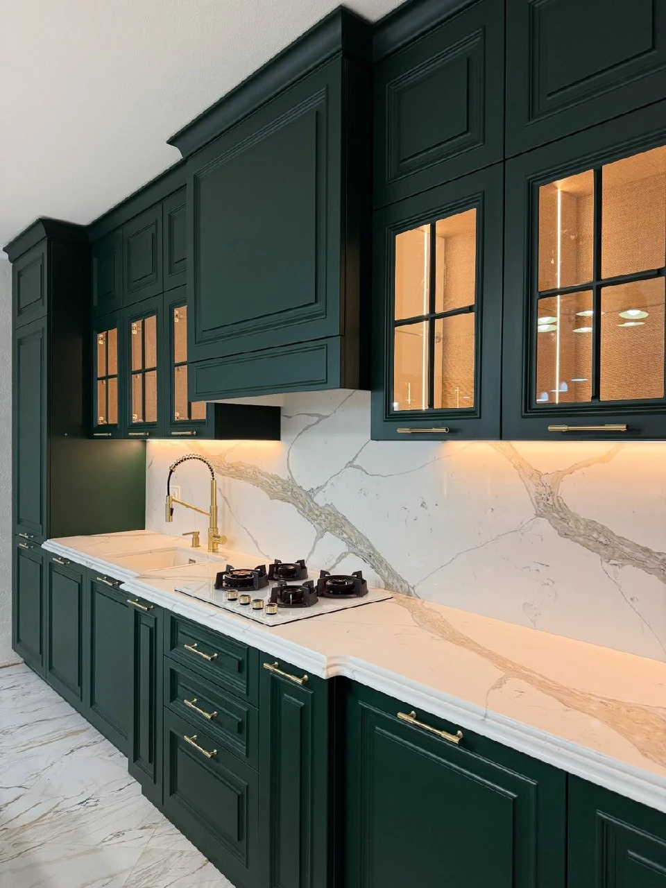 kitchen remodel Irvine brass faucet and sink
