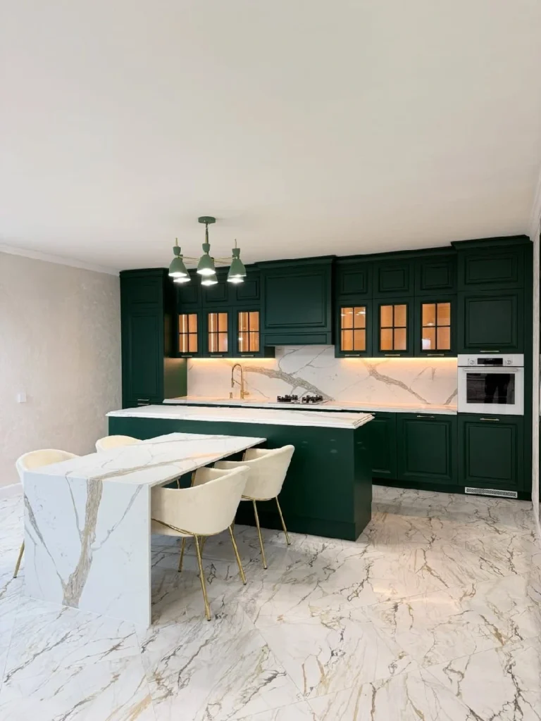 Sophisticated Green Custom Kitchen Green Custom Kitchen Remodel in Irvine