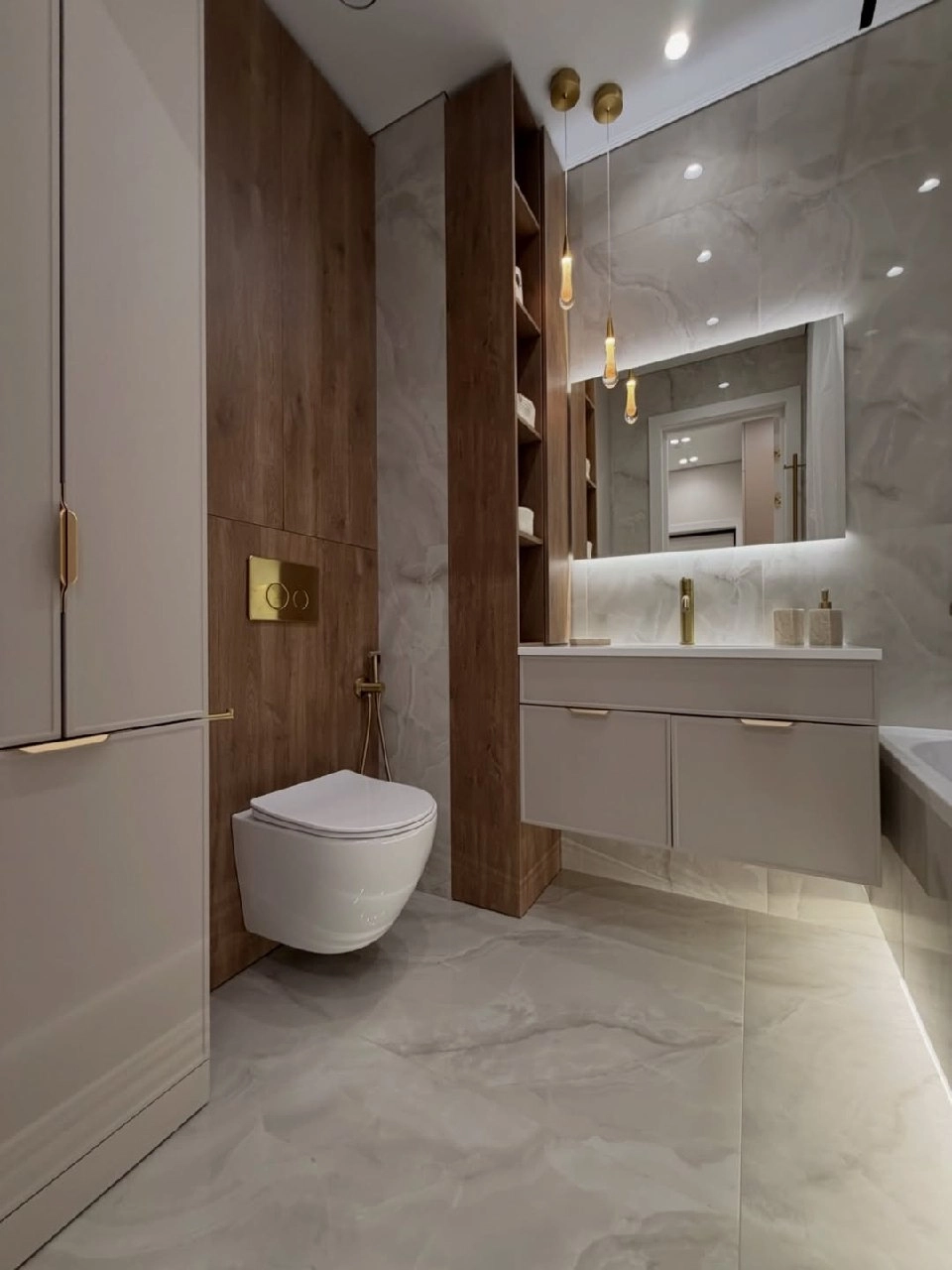 bathroom remodel Dana Point wall mounted toilet