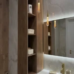 warm modern bathroom remodel in Dana Point CA