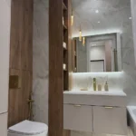 bathroom remodel Dana Point wood storage cabinets