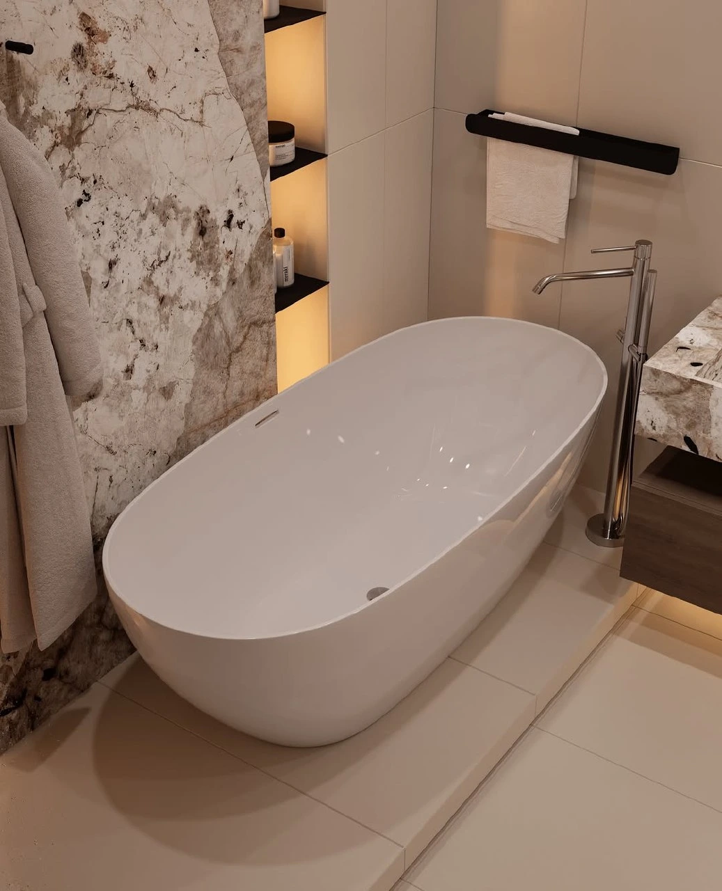 bathroom remodel Costa Mesa custom stone vanity