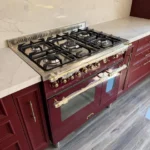 kitchen remodel Newport Beach stone-style backsplash